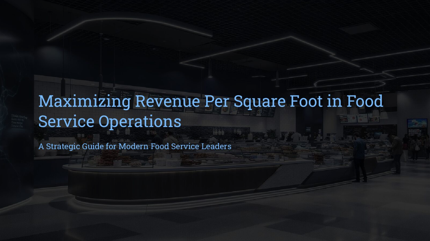 maximizing for square foot in food service operations